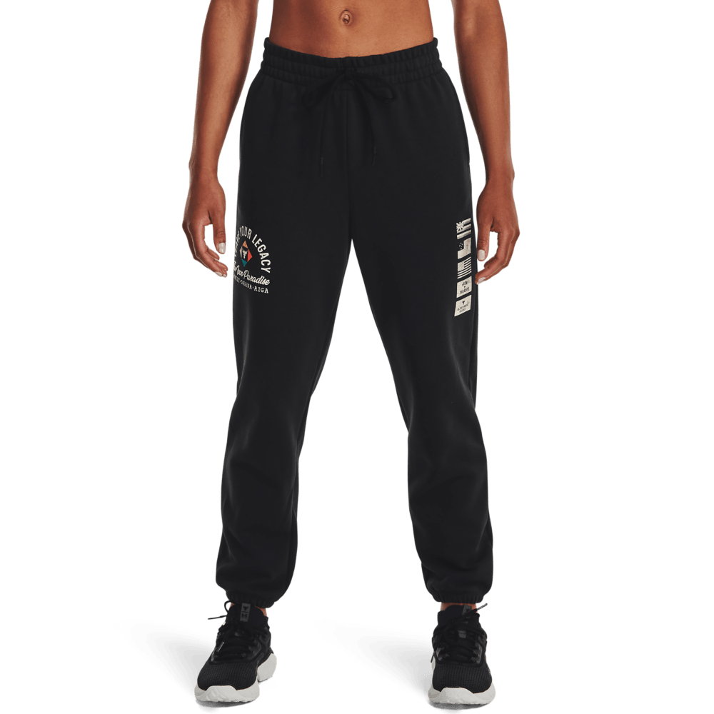 Under Armour Pjt Rck Hw Terry Pnt  Pantalones Negro De Mujer Para Entrenamiento