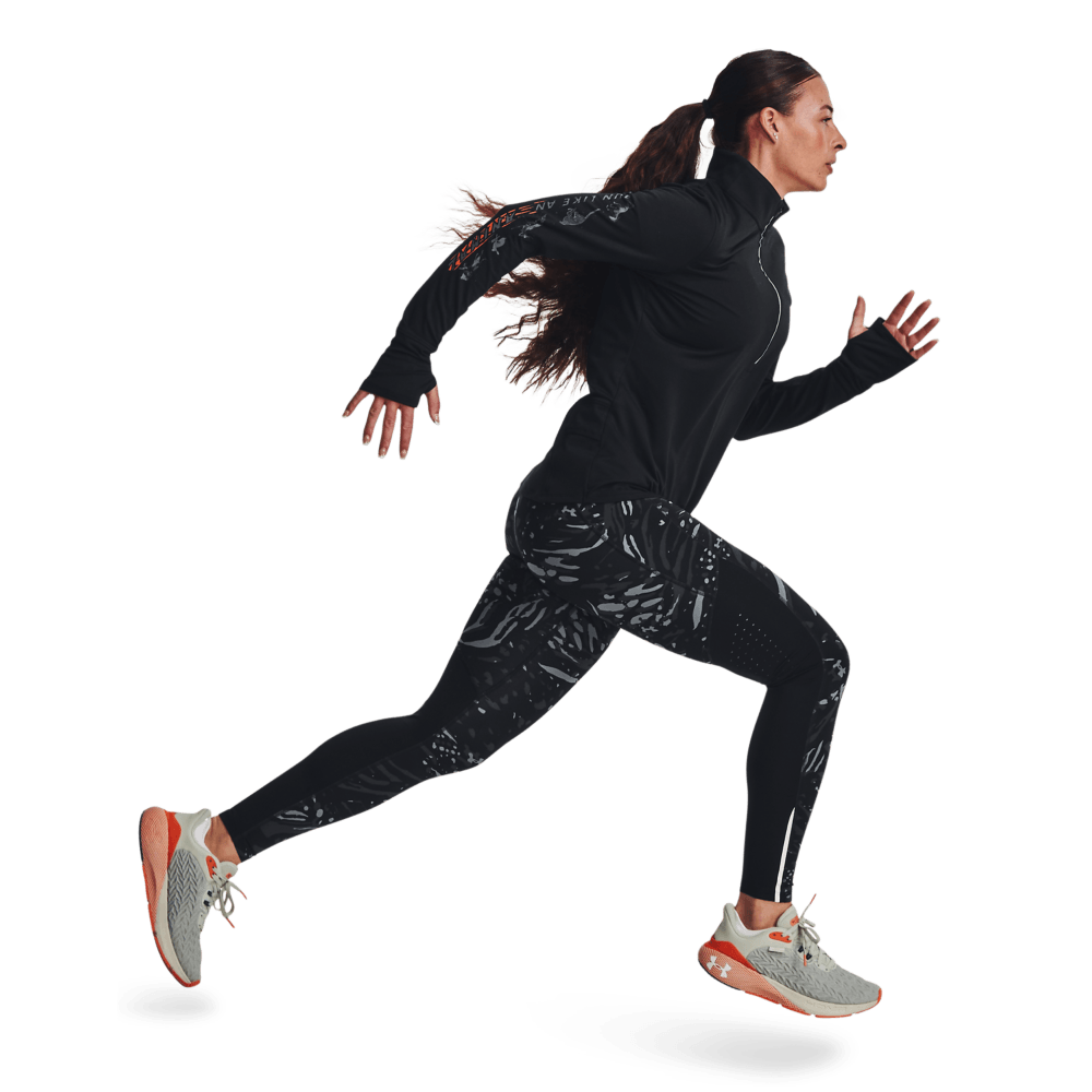 Under Armour Ua Run Like A Tight  Licras Largas Gris De Mujer Para Correr