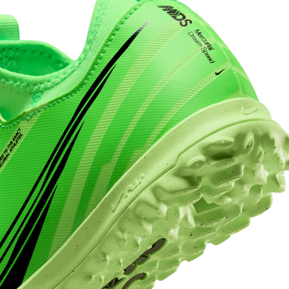 Nike Jr Zoom Vapor 15 Acad Mds Tf Guayos verde de niño para futbol