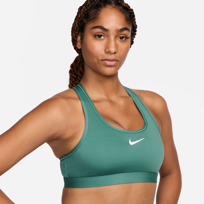 Nike W Nk Swsh Med Spt Bra  Top De Alto Impacto Verde De Mujer Para Entrenamiento