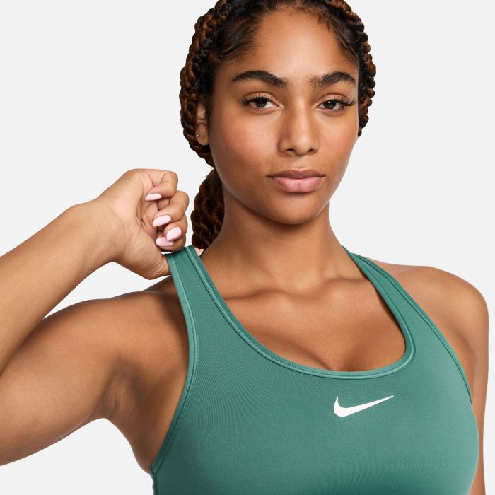 Nike W Nk Swsh Med Spt Bra  Top De Alto Impacto Verde De Mujer Para Entrenamiento