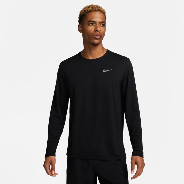 Nike M Nk Df Uv Miler Top Ls Camiseta Manga Larga Negro De Hombre Para Correr
