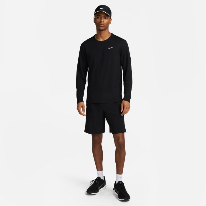 Nike M Nk Df Uv Miler Top Ls Camiseta Manga Larga Negro De Hombre Para Correr