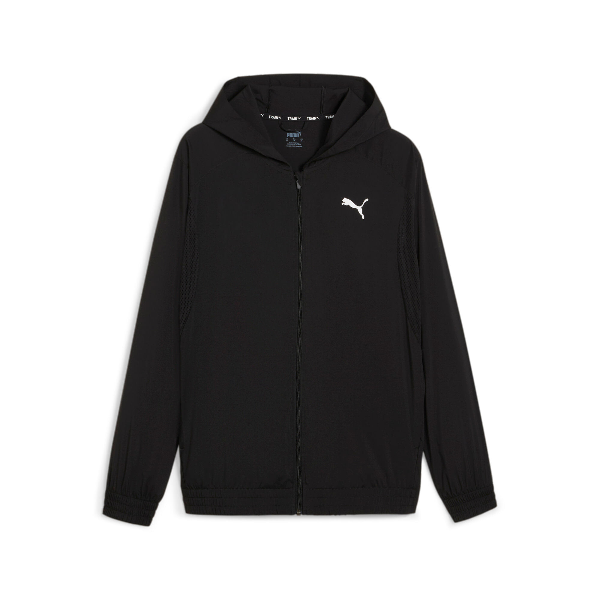 Puma Puma Fit Woven Full Zip Jacket Chaqueta negro de hombre para entrenamiento