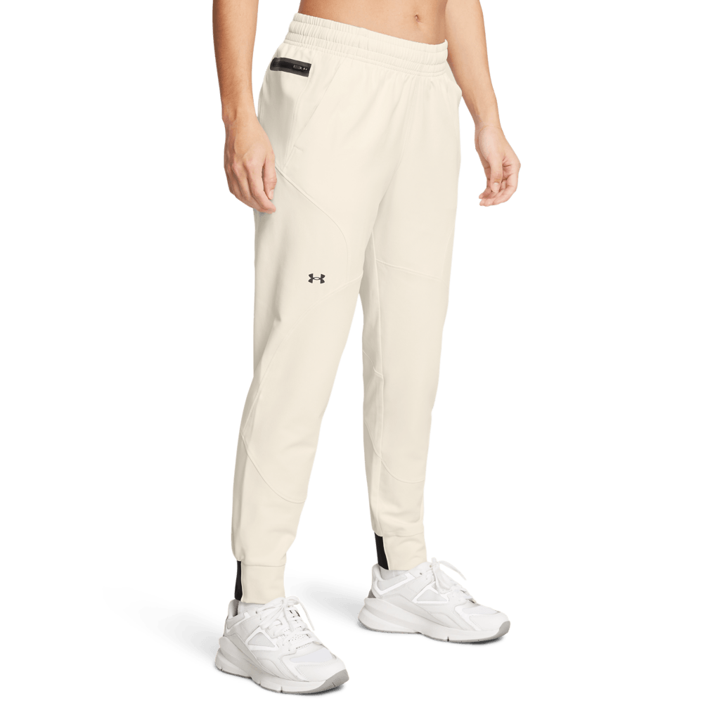 UA Unstoppable Jogger Pantalón blanco de mujer para entrenamiento