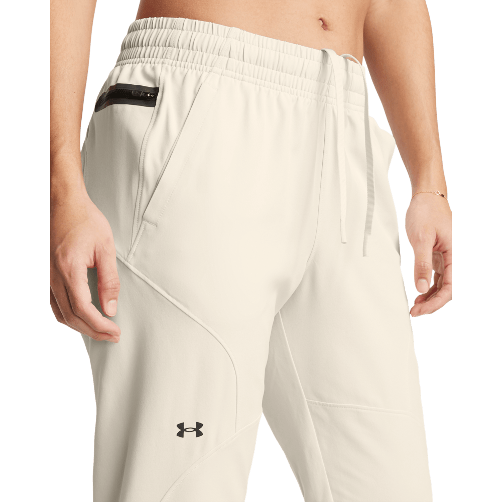 UA Unstoppable Jogger Pantalón blanco de mujer para entrenamiento