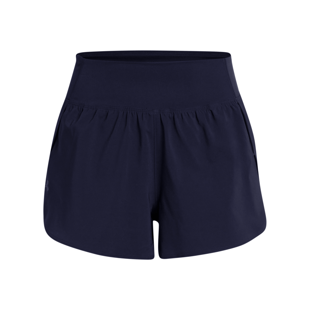 UA X Woven 2-In-1 Short Pantaloneta azul de mujer para entrenamiento