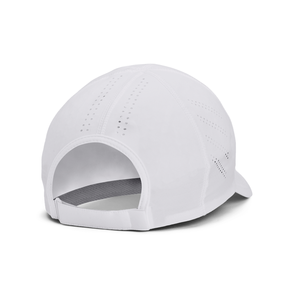 UA So-Chill Launch Adj Gorra blanco de mujer para correr
