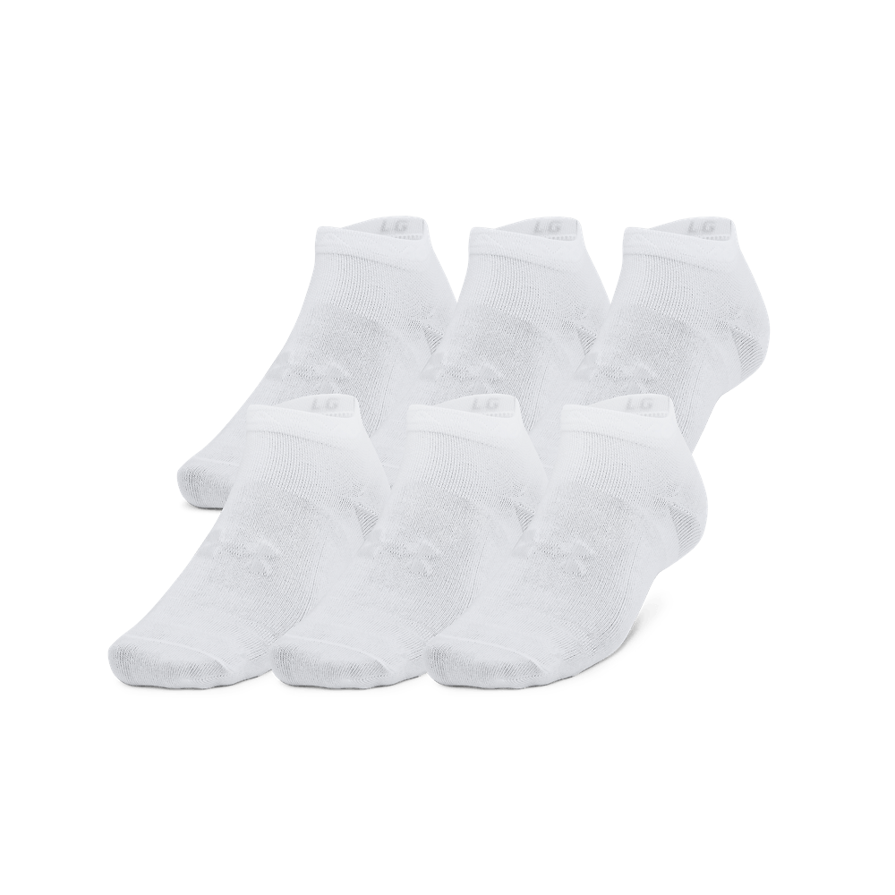 UA Sex Ua Essential 6Pk Low Medias blanco de hombre para entrenamiento